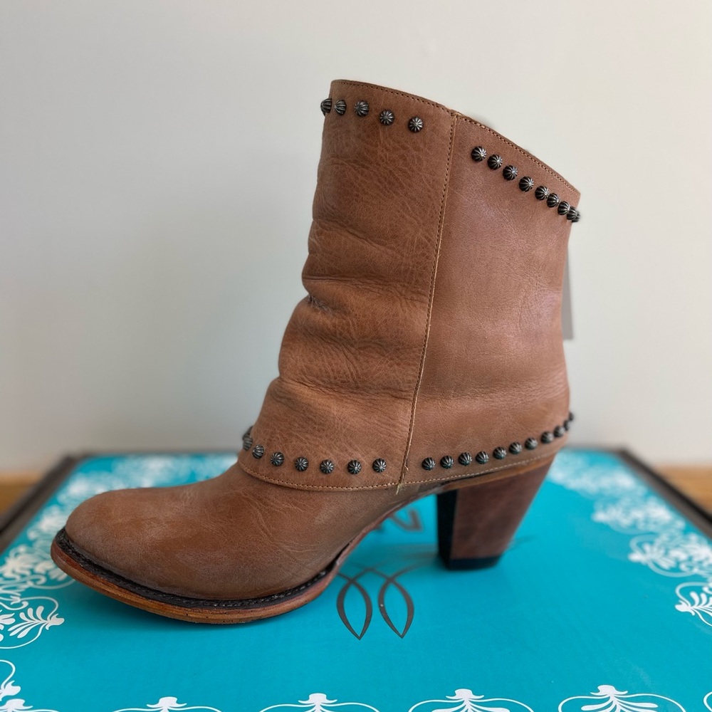 Lane Leather Ankle Boots with Fringe - Picture 2 of 11